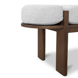 Ex Display - Jahoda 1.6m Walnut Elm Bench - Natural Linen Bench Nicki-Core