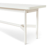 Veronica 1.8m Wooden Bench - Full White Bench KD-Core