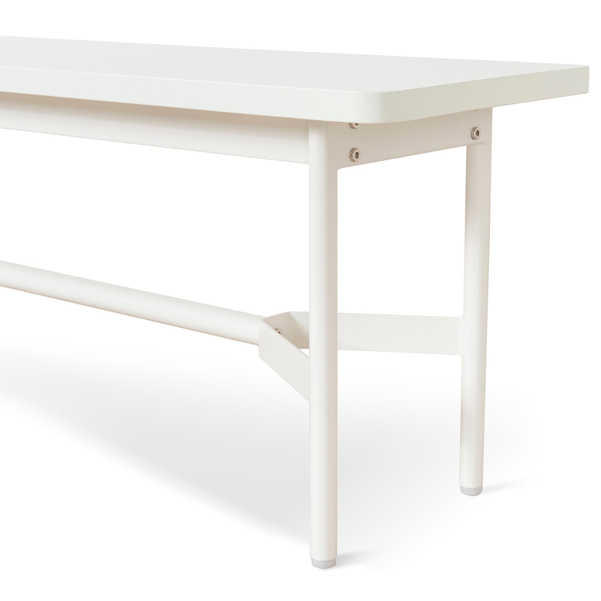 Veronica 1.8m Wooden Bench - Full White Bench KD-Core