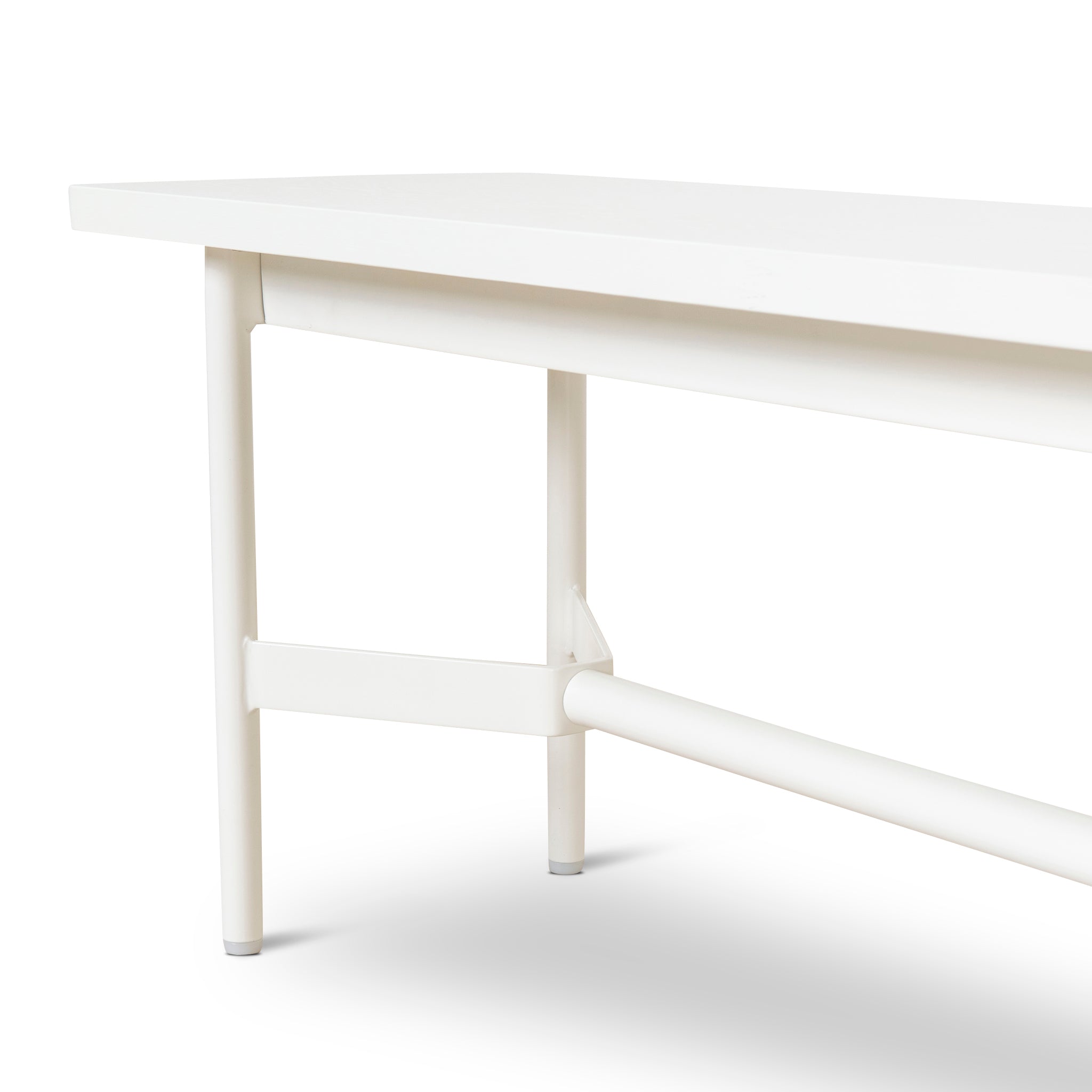 Veronica 1.8m Wooden Bench - Full White Bench KD-Core