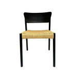 Ex Display - Filiberto Natural Rope Seat Dining Chair - Black Dining Chair Swady-Core   