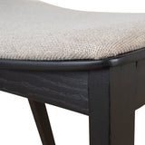 Ex Display - Davis Black Dining Chair - Grey Seat Dining Chair Swady-Core