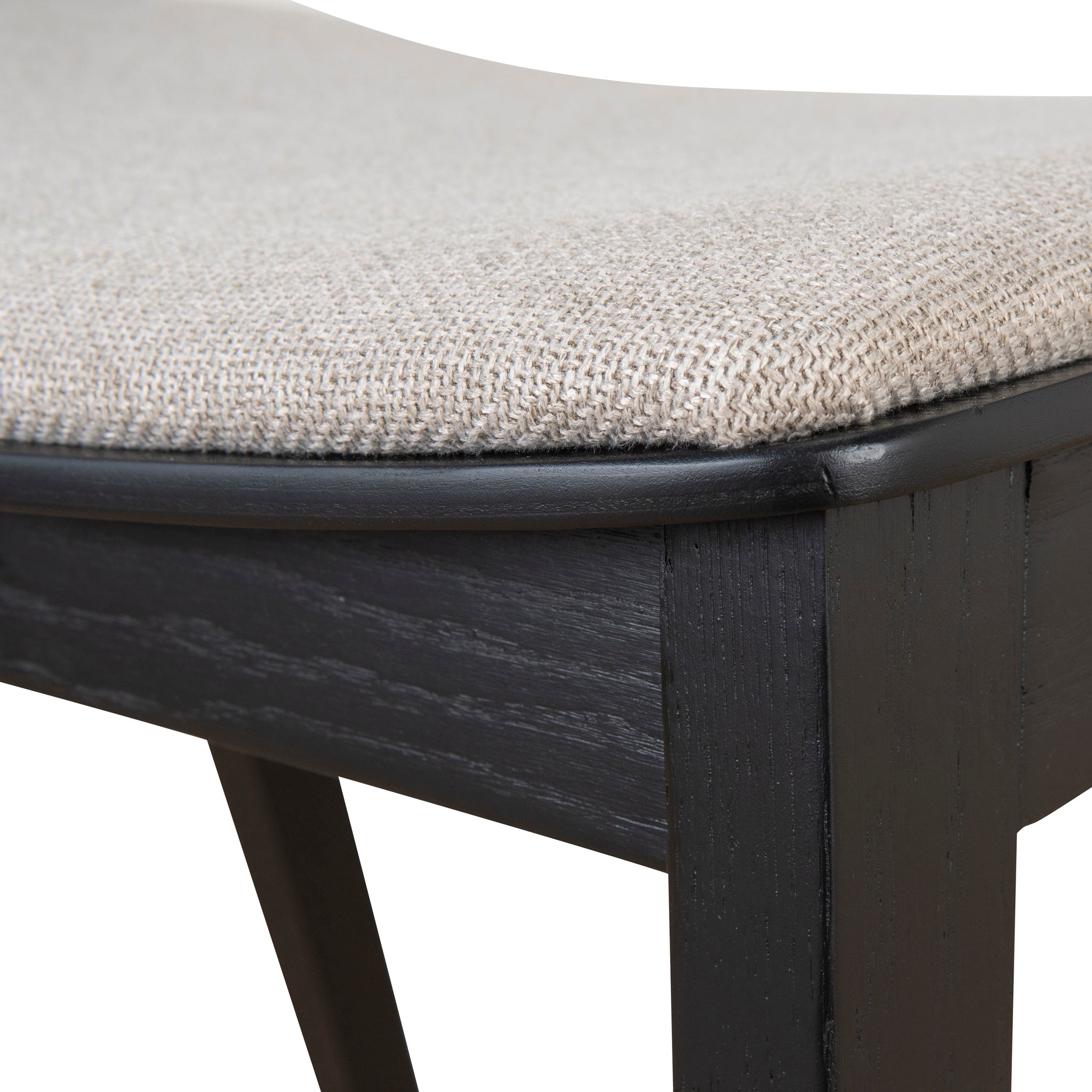 Ex Display - Davis Black Dining Chair - Grey Seat Dining Chair Swady-Core