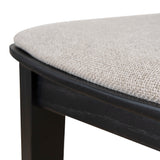 Ex Display - Davis Black Dining Chair - Grey Seat Dining Chair Swady-Core