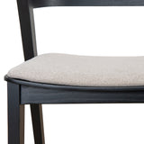 Ex Display - Davis Black Dining Chair - Grey Seat Dining Chair Swady-Core