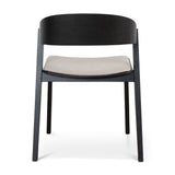 Ex Display - Davis Black Dining Chair - Grey Seat Dining Chair Swady-Core