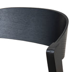 Ex Display - Davis Black Dining Chair - Grey Seat Dining Chair Swady-Core