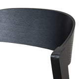 Ex Display - Davis Black Dining Chair - Grey Seat Dining Chair Swady-Core