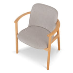 Set of 2 - Paul Natural Dining Armchair - Grey Seat Dining Chair Swady-Core