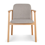 Set of 2 - Paul Natural Dining Armchair - Grey Seat Dining Chair Swady-Core