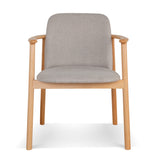 Set of 2 - Paul Natural Dining Armchair - Grey Seat Dining Chair Swady-Core