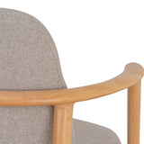 Set of 2 - Paul Natural Dining Armchair - Grey Seat Dining Chair Swady-Core