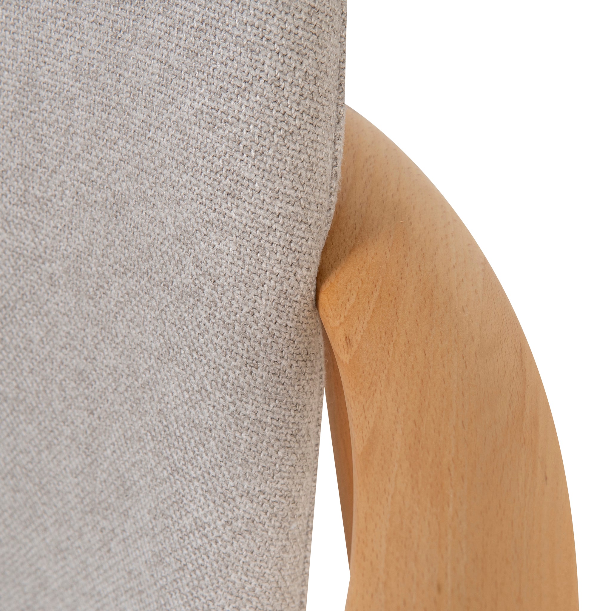 Set of 2 - Paul Natural Dining Armchair - Grey Seat Dining Chair Swady-Core