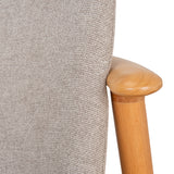 Set of 2 - Paul Natural Dining Chair - Grey Seat Dining Chair Swady-Core