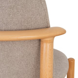 Set of 2 - Paul Natural Dining Chair - Grey Seat Dining Chair Swady-Core