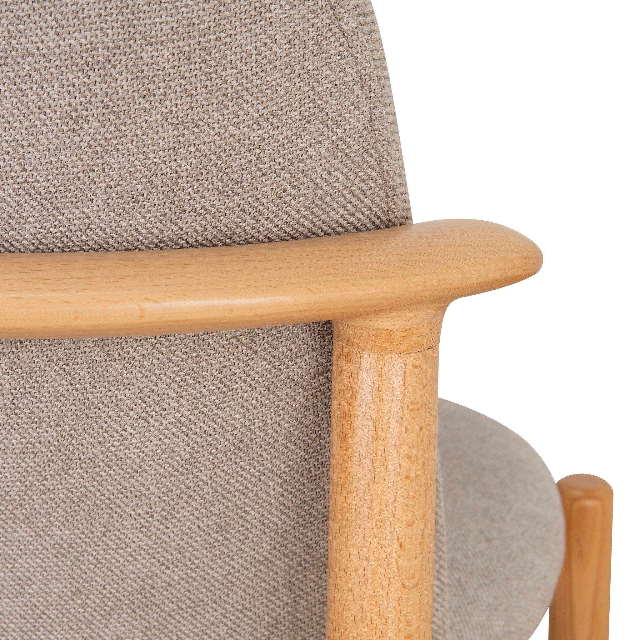 Set of 2 - Paul Natural Dining Chair - Grey Seat Dining Chair Swady-Core