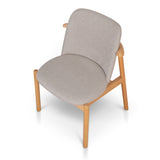 Set of 2 - Paul Natural Dining Chair - Grey Seat Dining Chair Swady-Core