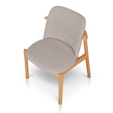 Set of 2 - Paul Natural Dining Chair - Grey Seat Dining Chair Swady-Core