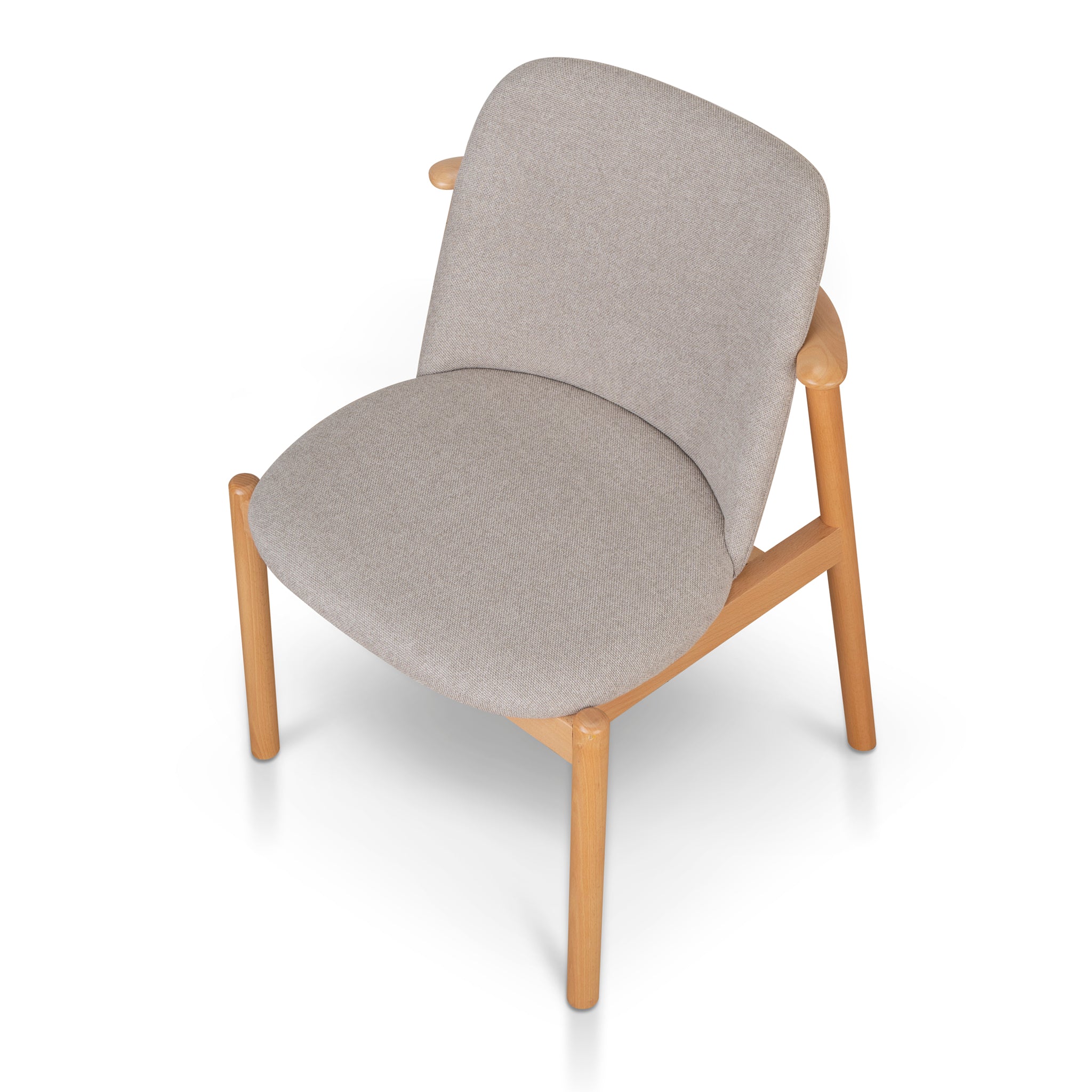 Set of 2 - Paul Natural Dining Chair - Grey Seat Dining Chair Swady-Core