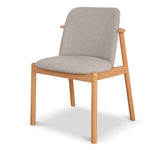 Set of 2 - Paul Natural Dining Chair - Grey Seat Dining Chair Swady-Core