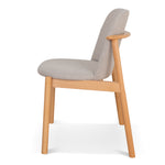 Set of 2 - Paul Natural Dining Chair - Grey Seat Dining Chair Swady-Core