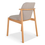 Set of 2 - Paul Natural Dining Chair - Grey Seat Dining Chair Swady-Core