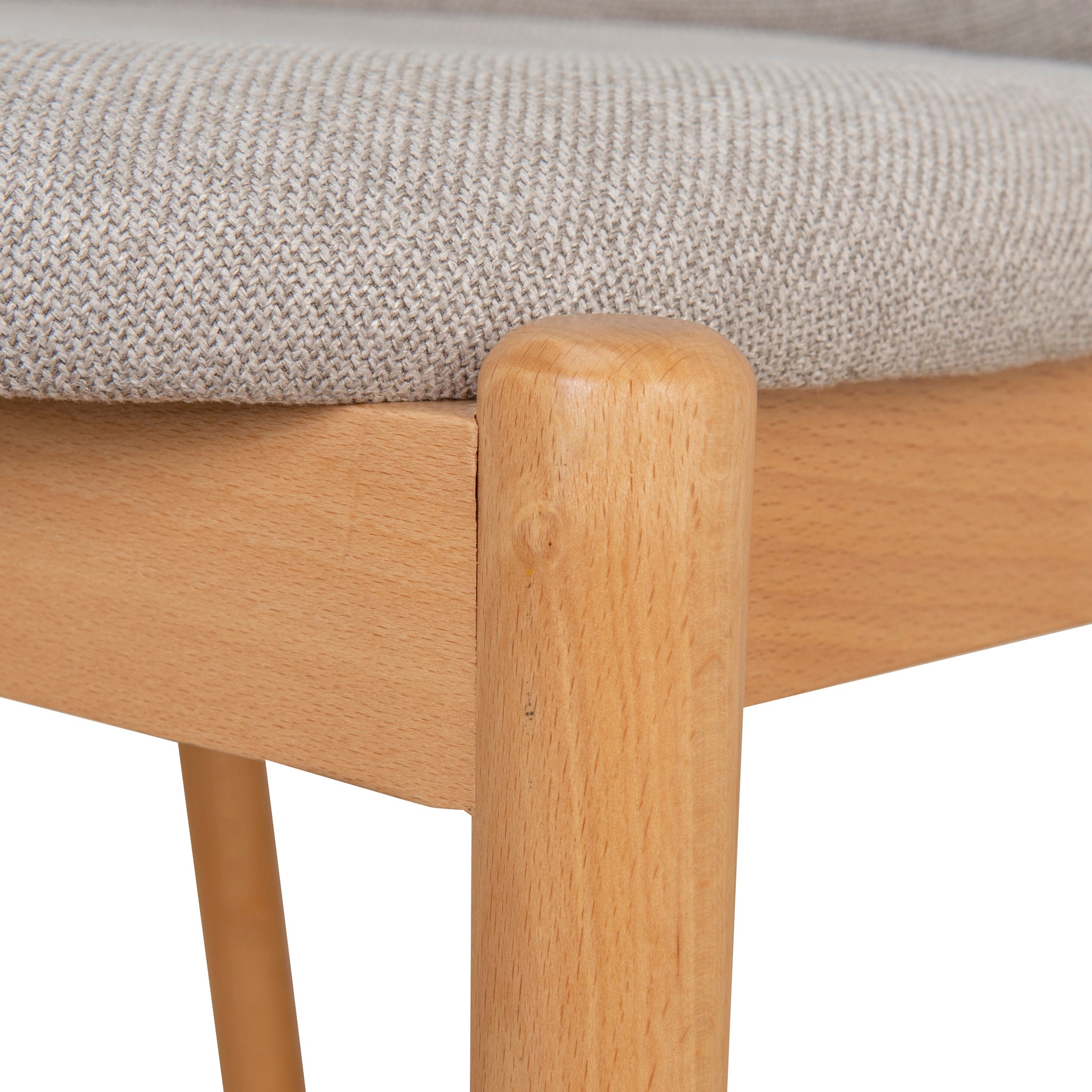 Set of 2 - Paul Natural Dining Chair - Grey Seat Dining Chair Swady-Core