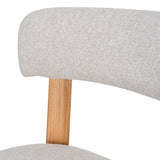 Set of 2 - Cartaya Oak Dining Chair - Coastal Beige Dining Chair MYI-Core