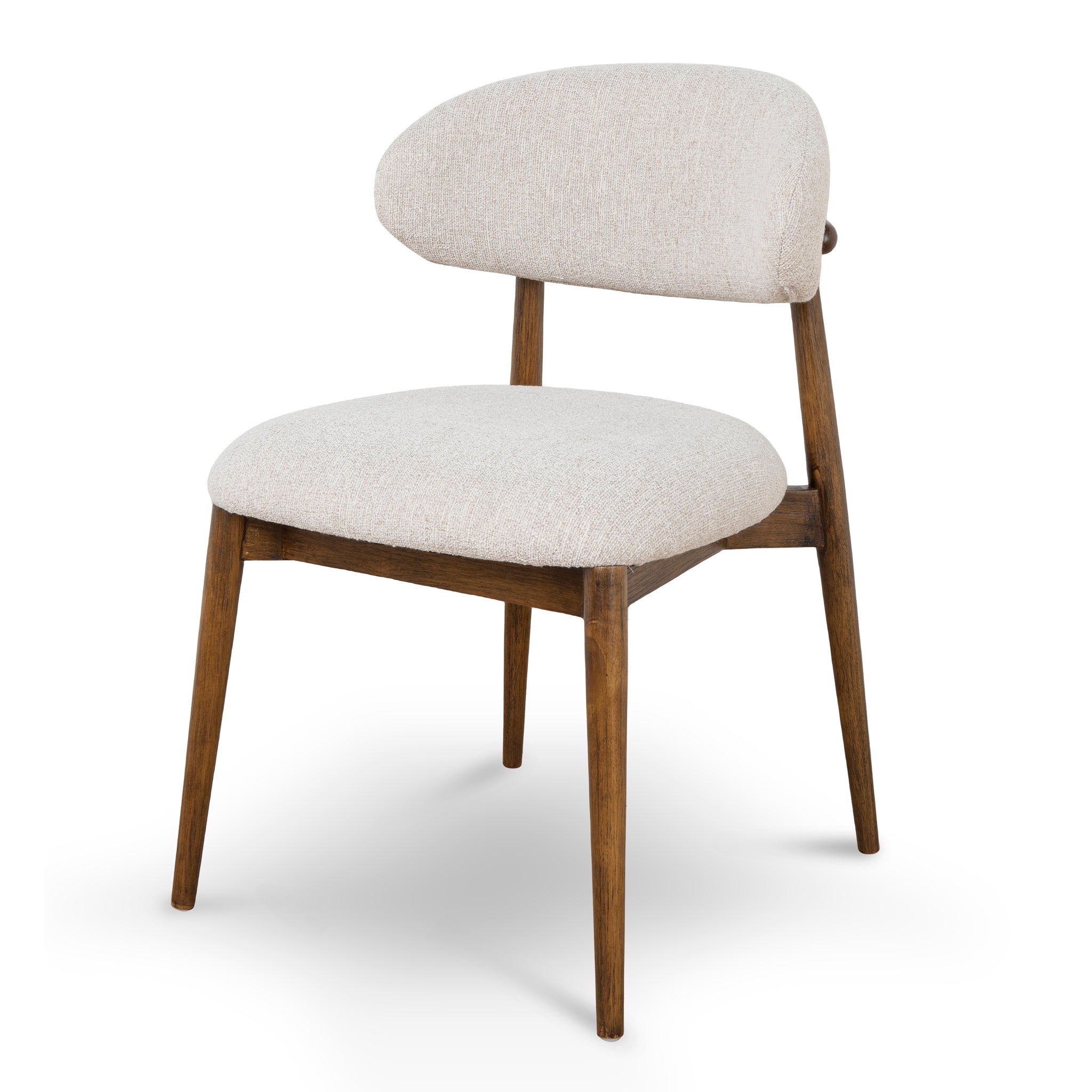 Heizer Walnut Dining Chair Coastal Beige Interior Secrets