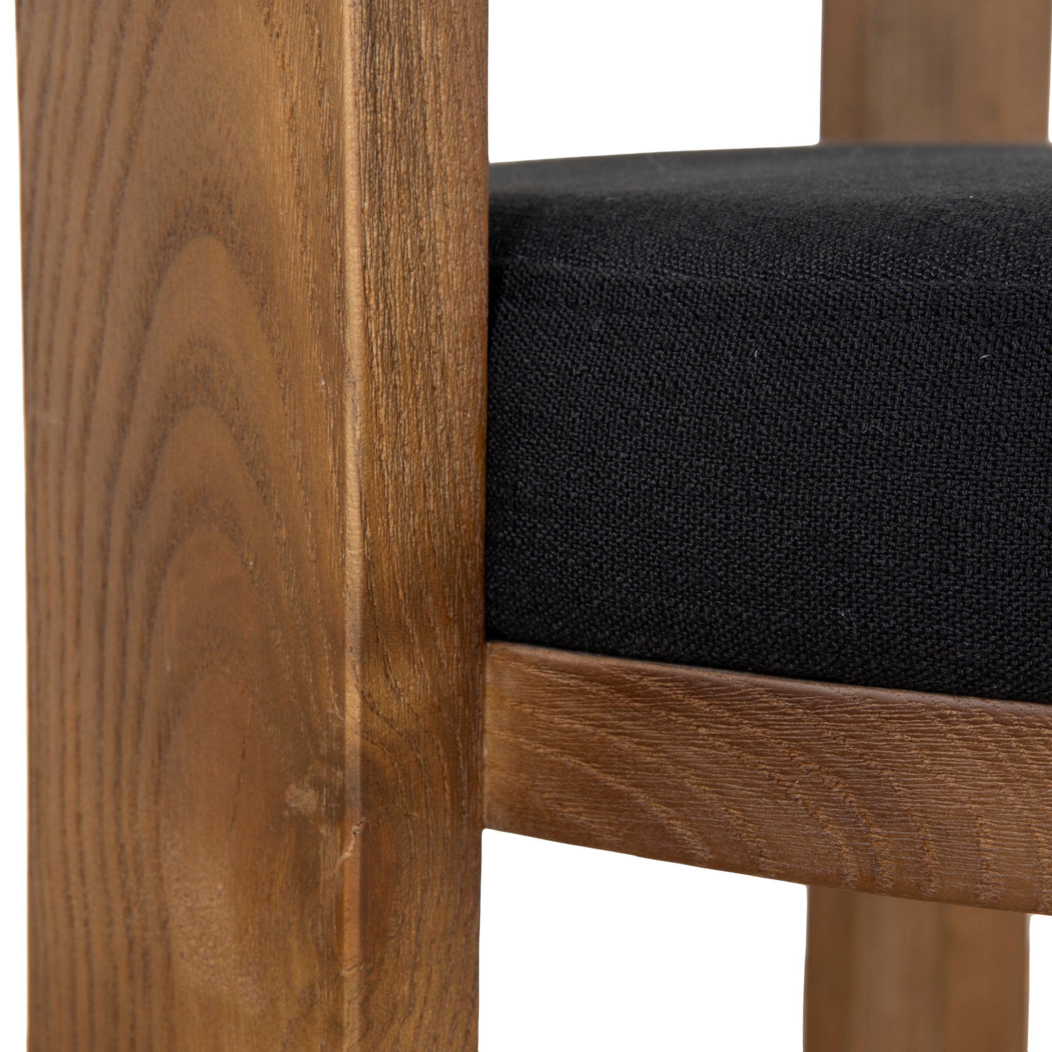 Set of 2 - Miles Brown ELM Dining Chair - Black Dining Chair LJ-Core