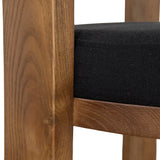 Ex Display - Miles Brown ELM Dining Chair - Black Dining Chair LJ-Core