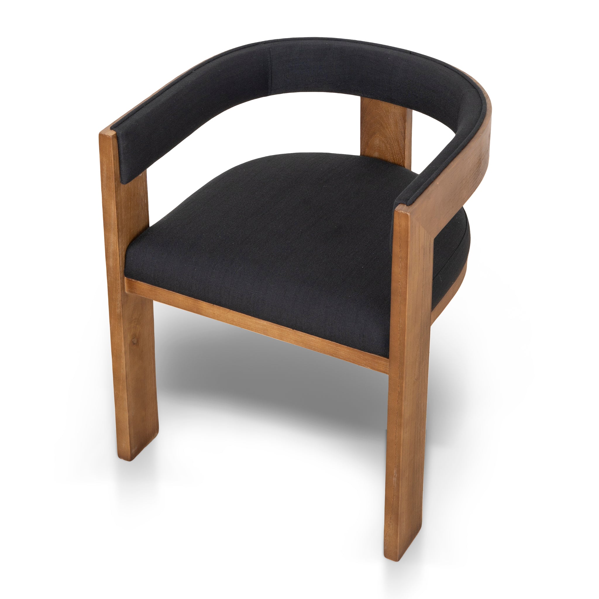 Ex Display - Miles Brown ELM Dining Chair - Black Dining Chair LJ-Core