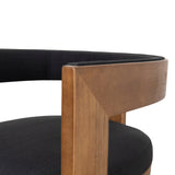 Ex Display - Miles Brown ELM Dining Chair - Black Dining Chair LJ-Core