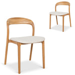 Set of 2 - Caspar Natural Dining Chair - Beige Dining Chair Swady-Core