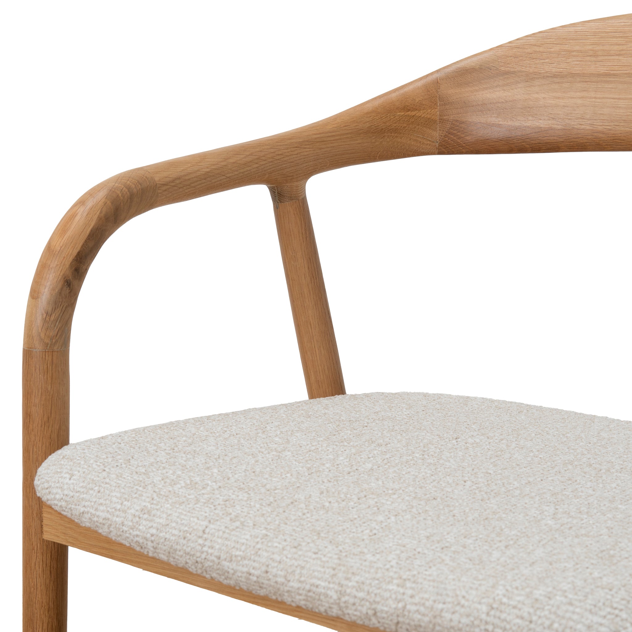 Set of 2 - Caspar Natural Dining Armchair - Beige Dining Chair Swady-Core