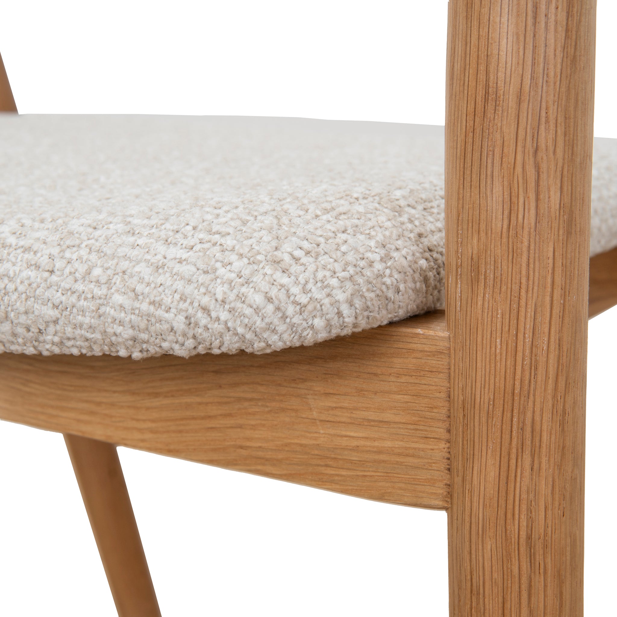 Set of 2 - Caspar Natural Dining Armchair - Beige Dining Chair Swady-Core