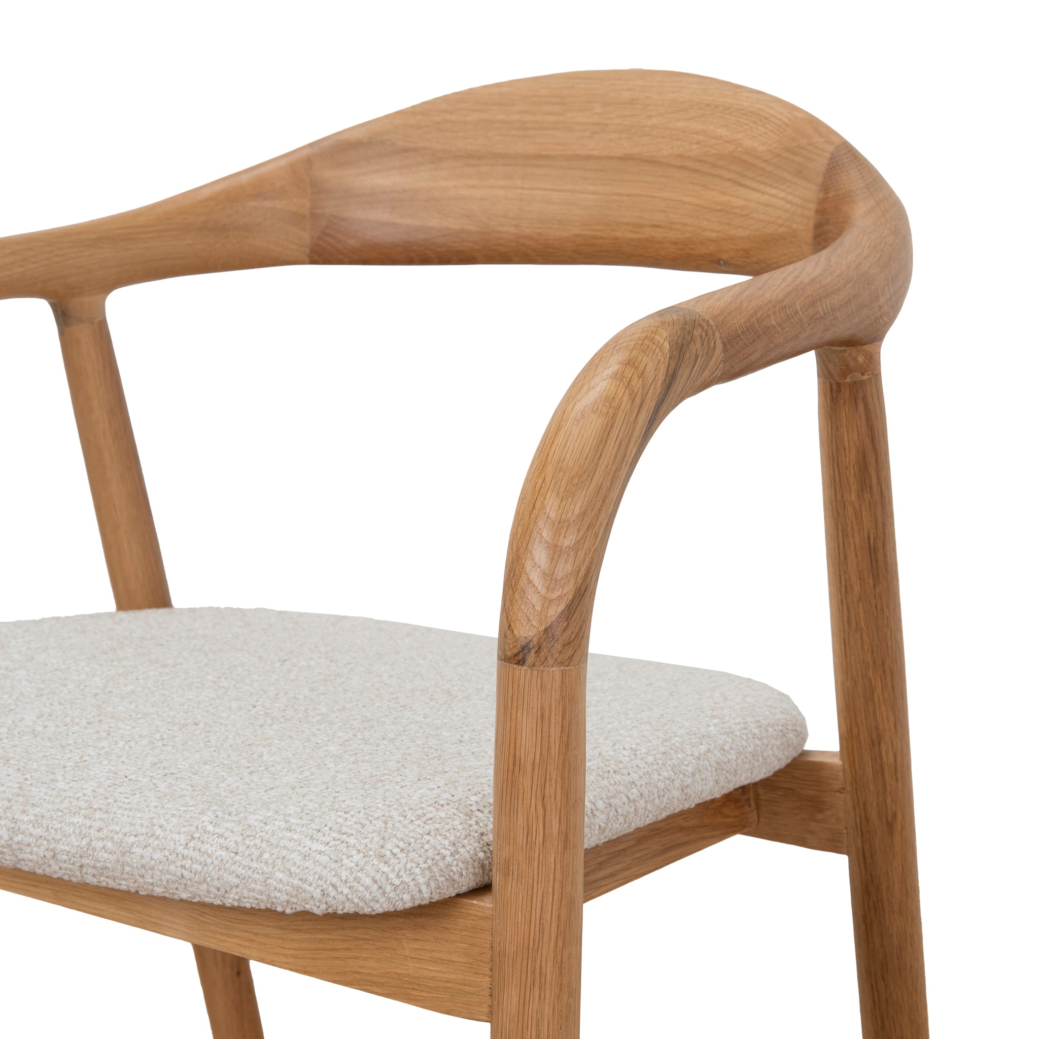 Ex Display - Caspar Natural Dining Armchair - Beige Dining Chair Swady-Core