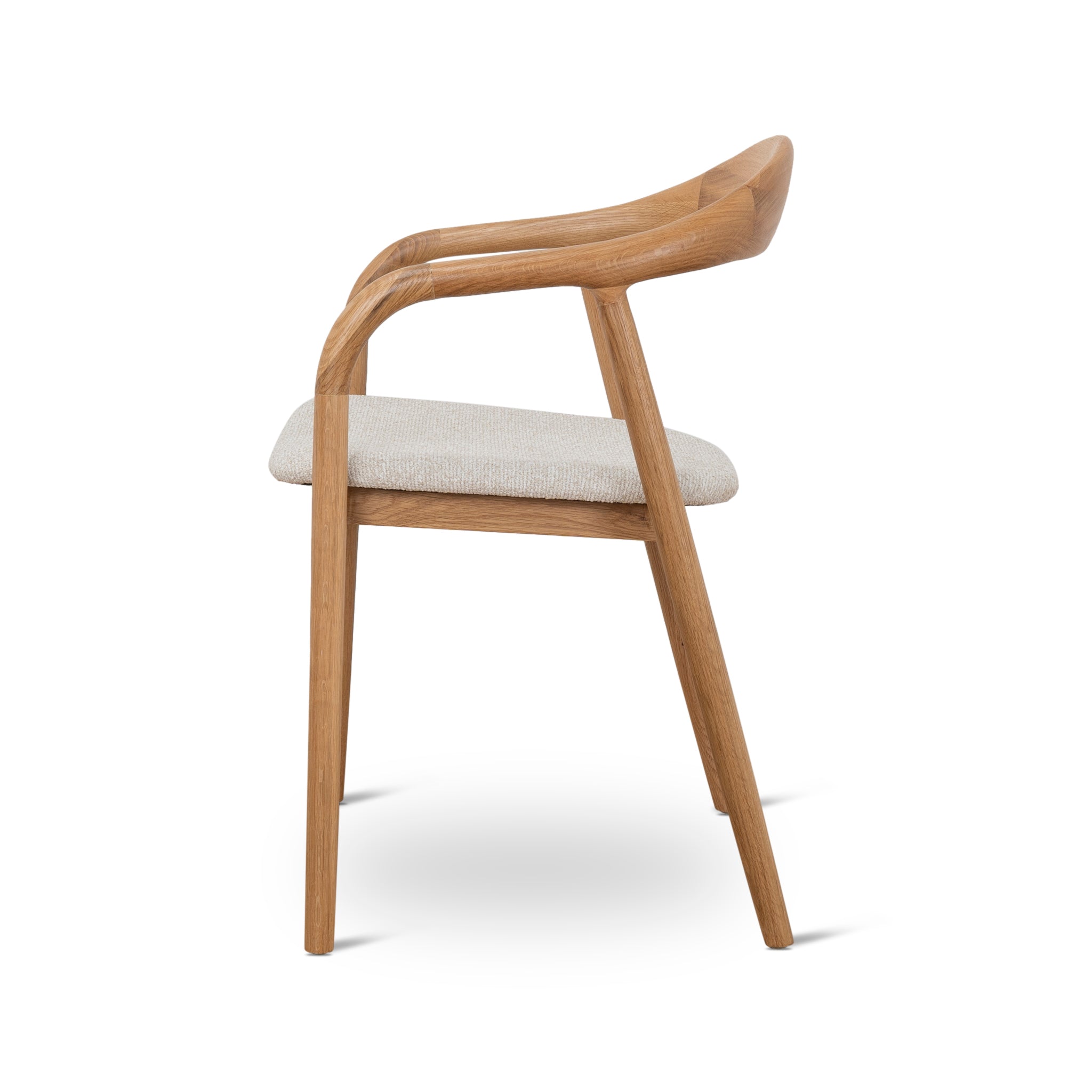 Set of 2 - Caspar Natural Dining Armchair - Beige Dining Chair Swady-Core