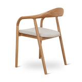 Set of 2 - Caspar Natural Dining Armchair - Beige Dining Chair Swady-Core