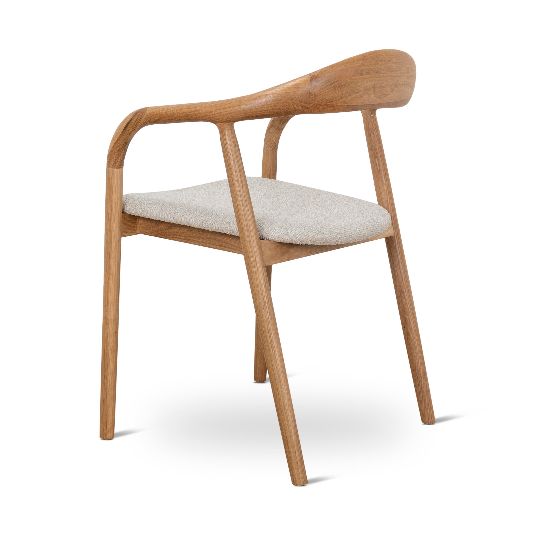 Set of 2 - Caspar Natural Dining Armchair - Beige Dining Chair Swady-Core