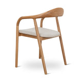 Ex Display - Caspar Natural Dining Armchair - Beige Dining Chair Swady-Core