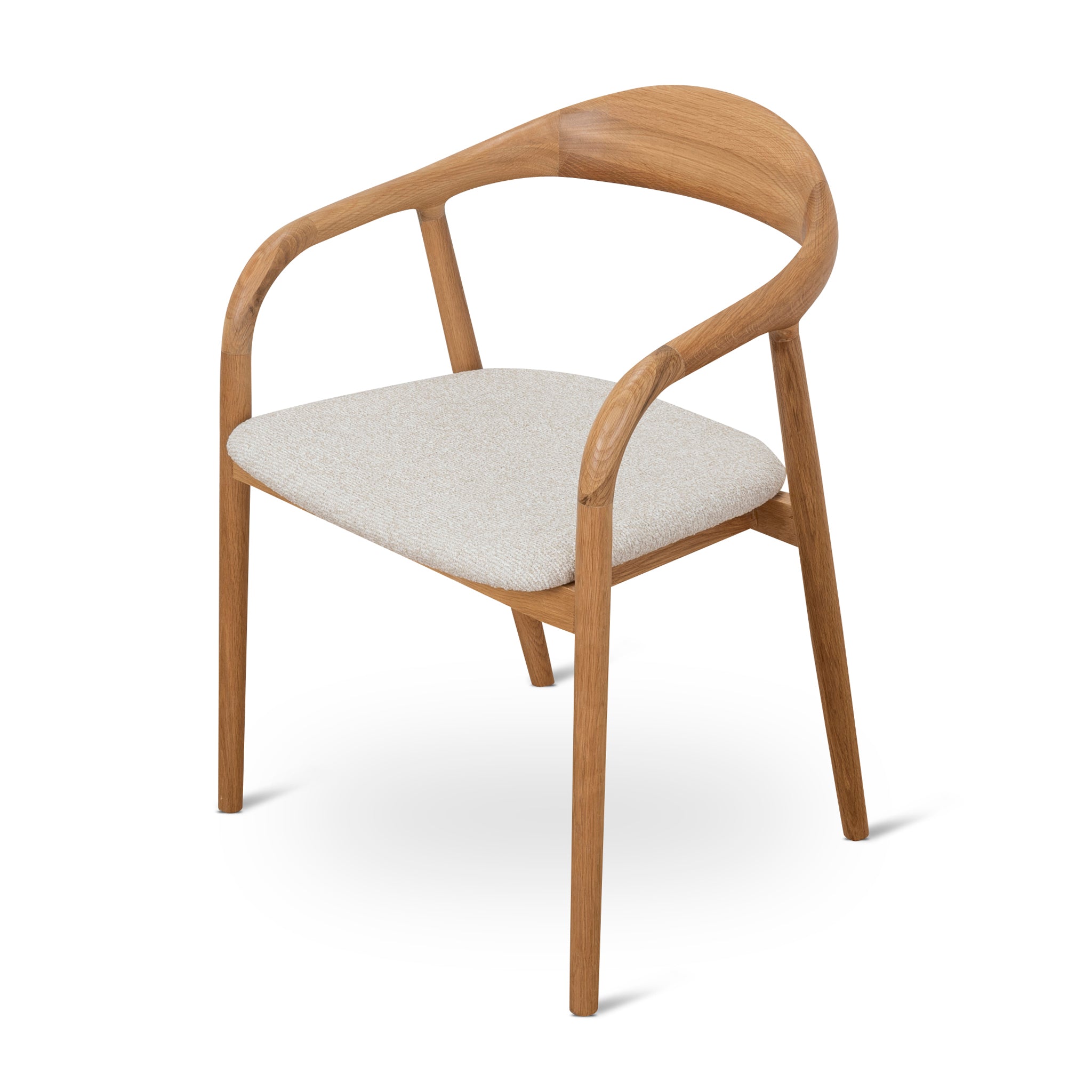 Set of 2 - Caspar Natural Dining Armchair - Beige Dining Chair Swady-Core