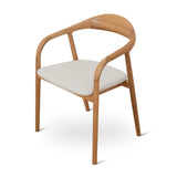 Ex Display - Caspar Natural Dining Armchair - Beige Dining Chair Swady-Core