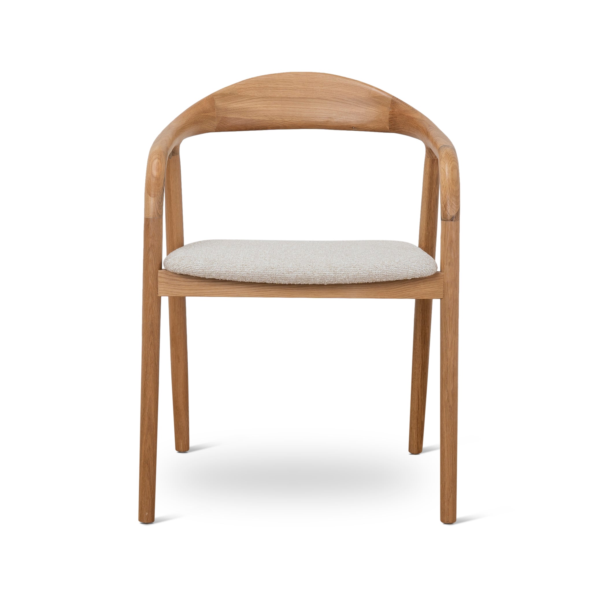 Set of 2 - Caspar Natural Dining Armchair - Beige Dining Chair Swady-Core