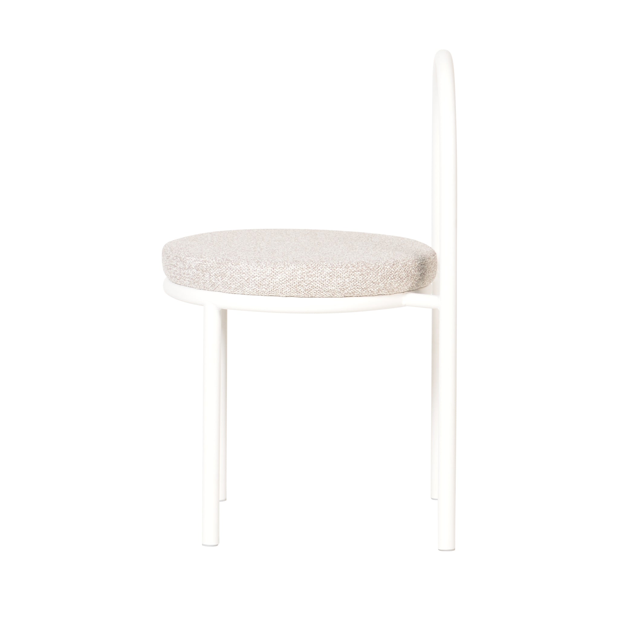 Set of 2 - Mclean White Dining Chair - Clay Grey Dining Chair Freehold-Core