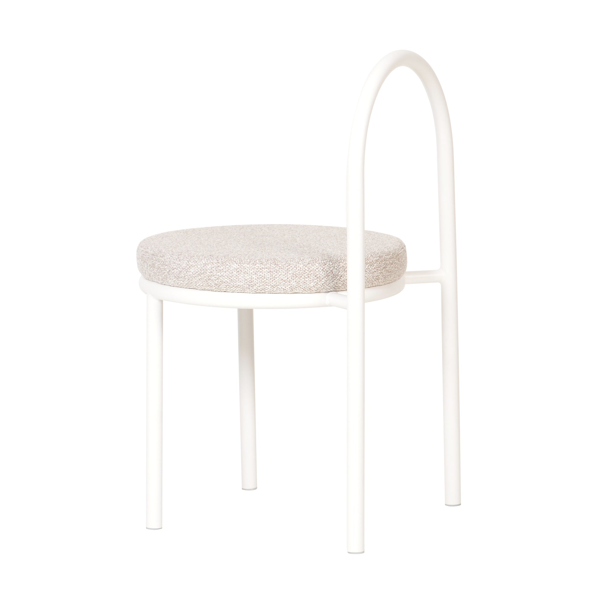 Set of 2 - Mclean White Dining Chair - Clay Grey Dining Chair Freehold-Core