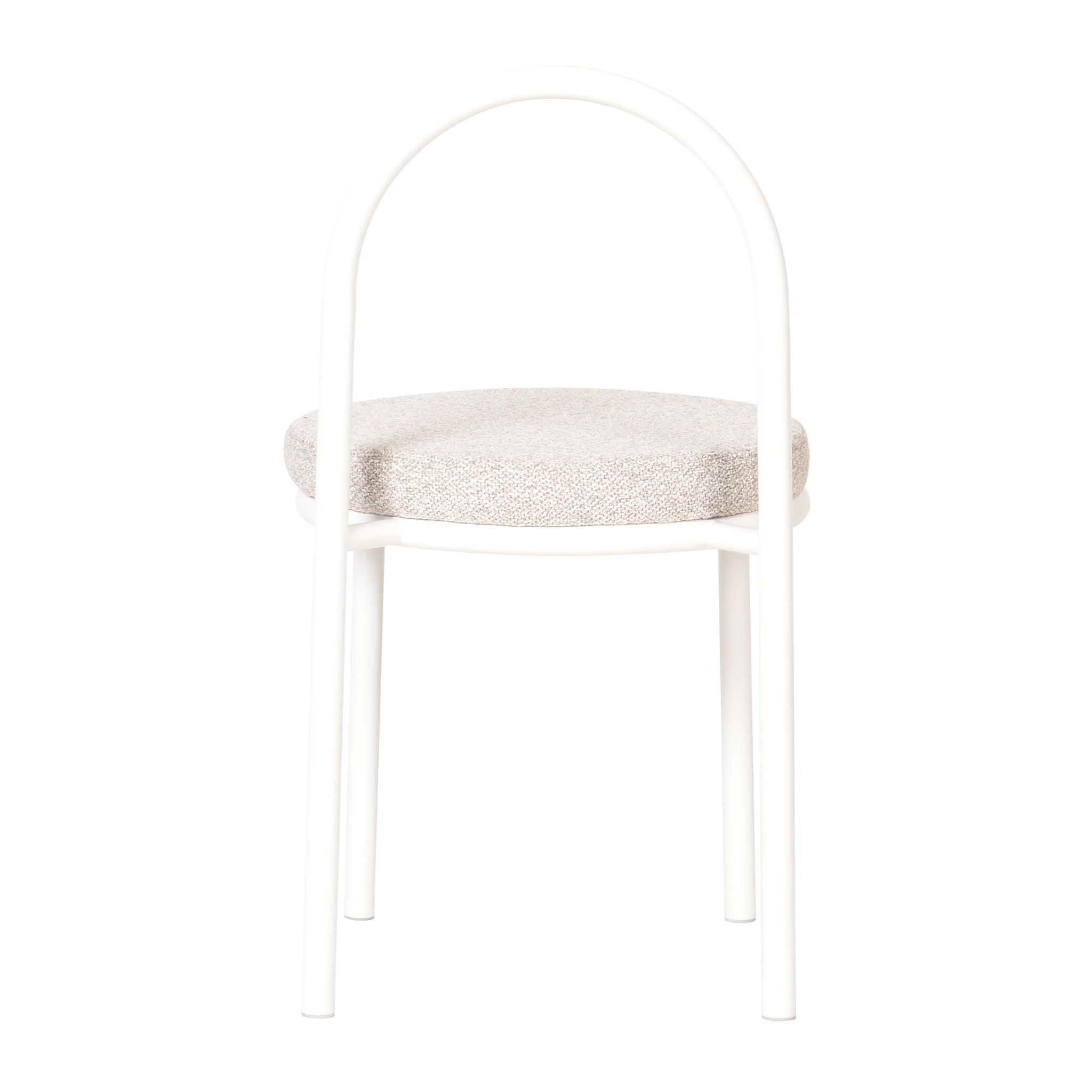 Set of 2 - Mclean White Dining Chair - Clay Grey Dining Chair Freehold-Core