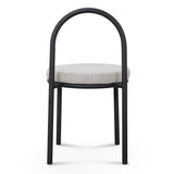 Set of 2 - Mclean Black Dining Chair - Clay Grey Dining Chair Freehold-Core