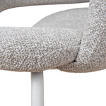 Set of 2 - Dalca White Dining Chair - Clay Grey Dining Chair Freehold-Core