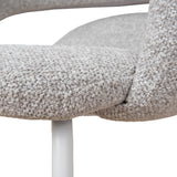 Set of 2 - Dalca White Dining Chair - Clay Grey Dining Chair Freehold-Core